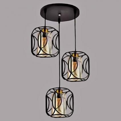 Подвес 1118/3HQ BK черный 3х40W E27 h1200, XLD22